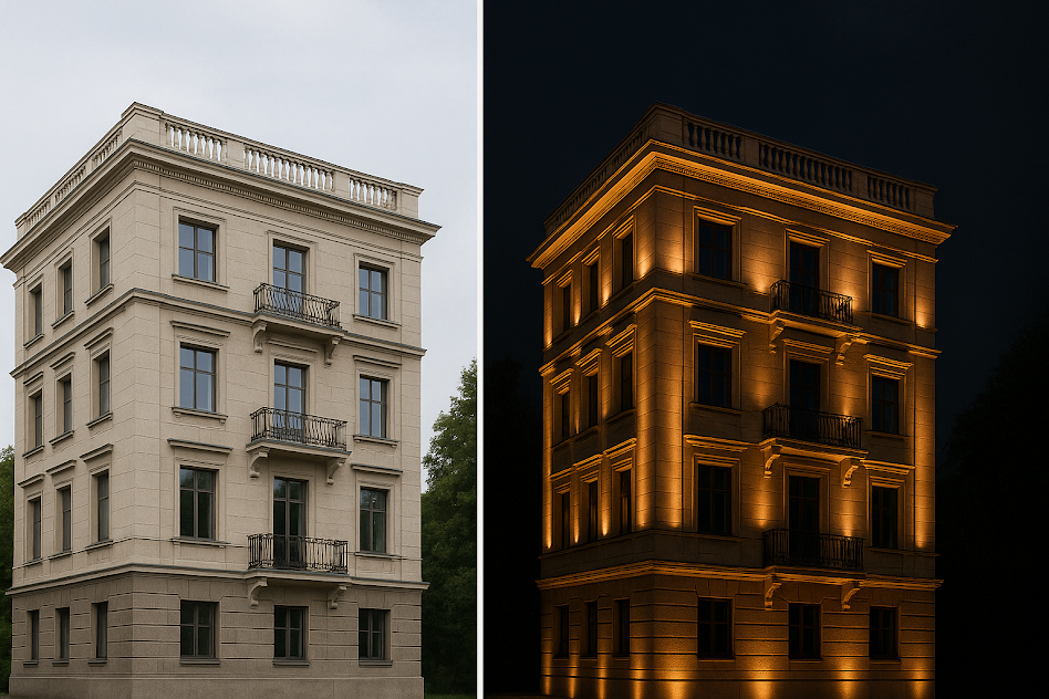 Stunning facade lighting