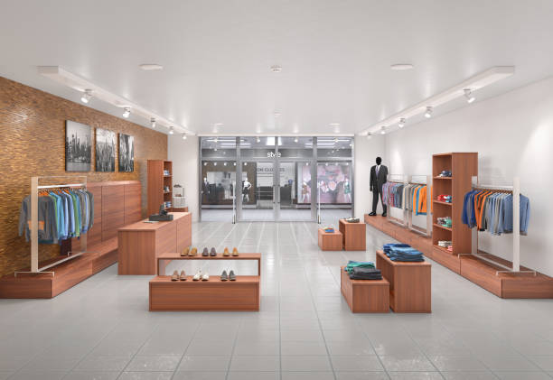 Retail interior showing tunable white lighting with daylight-bright aisles and warm feature zones for relaxed browsing